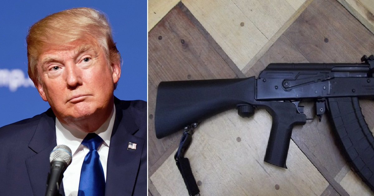 Donald Trump y Bump Stock Rifle © Wikipedia/Creative Commons