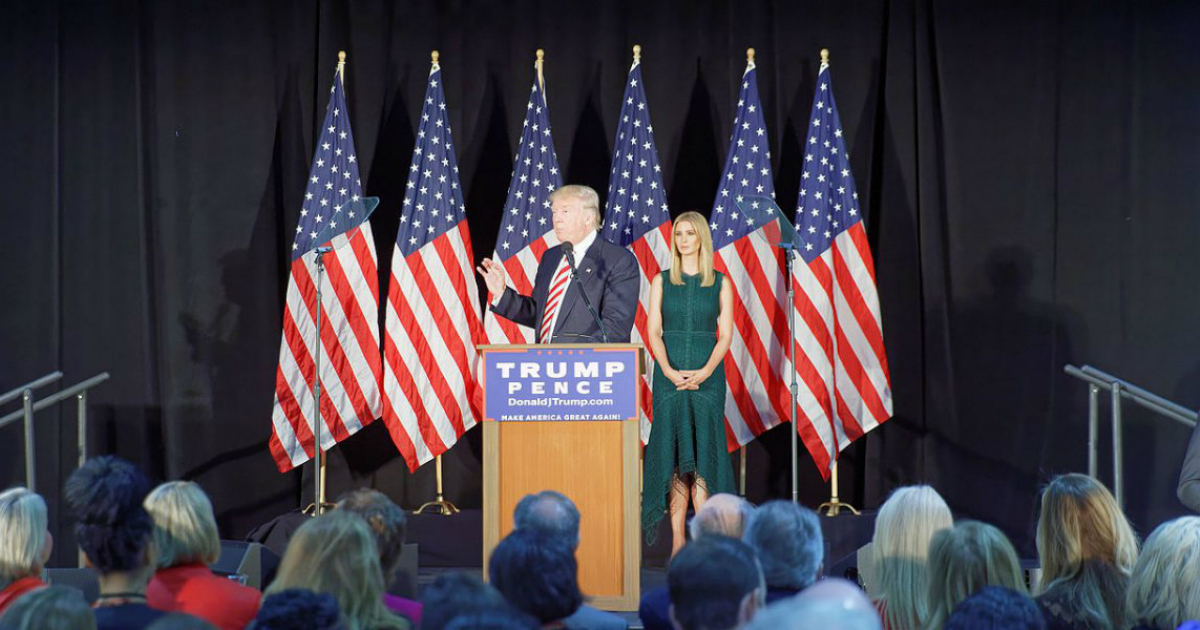 Donald e Ivanka Trump durante la campaña © Wikimedia Commons