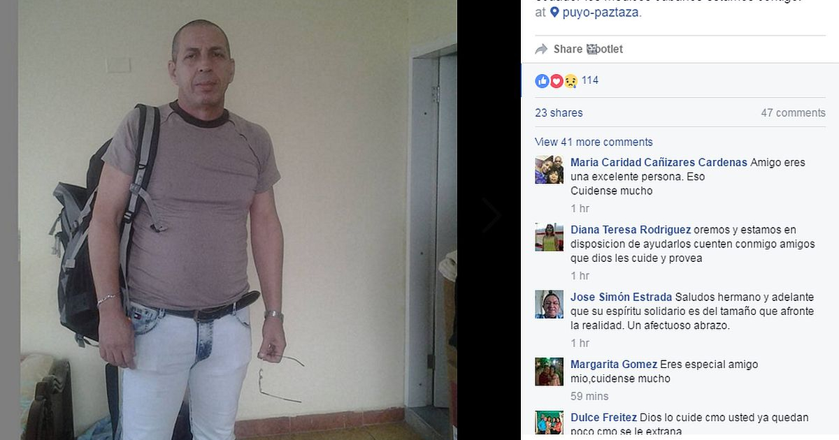 Rodolfo Navarro © Médico cubano se cuelga mochila al hombro: Ecuador, ¡estoy listo!