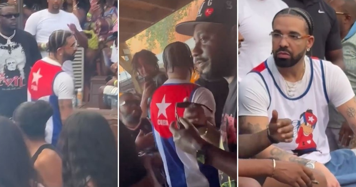 Drake sorprende con camiseta de la bandera cubana en evento en Houston