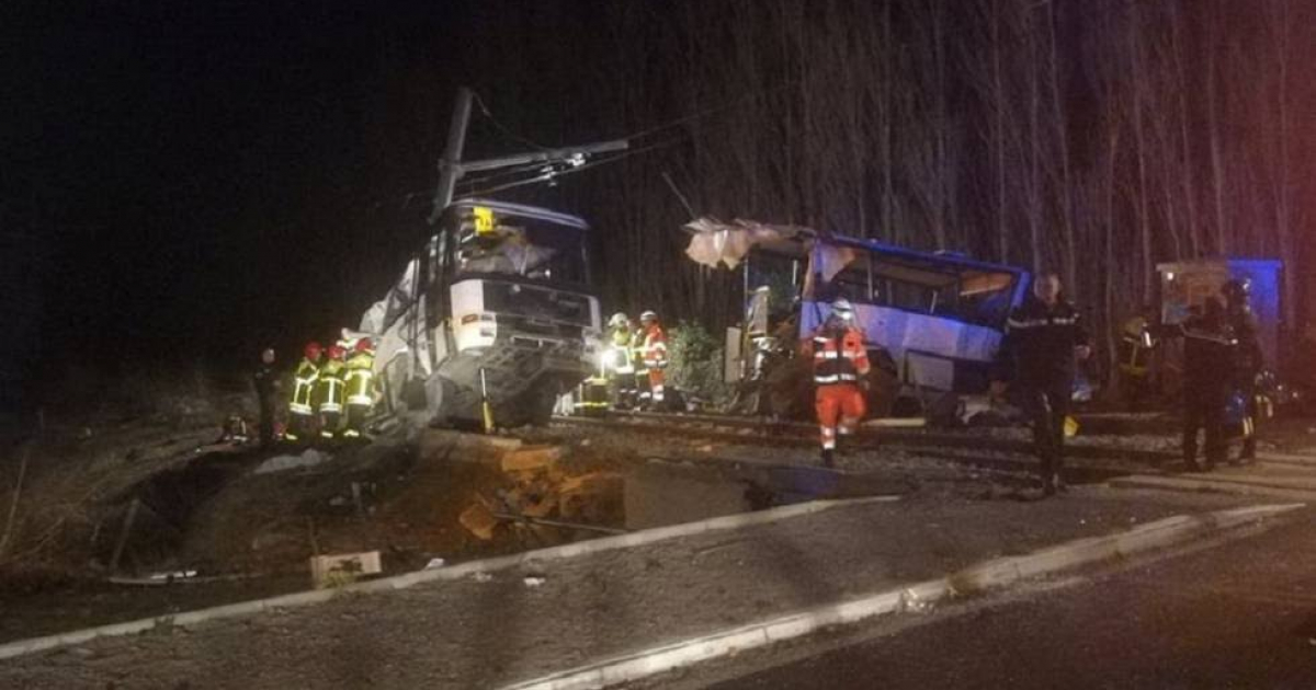 Accidente en Francia © Twitter