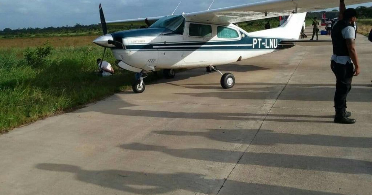 Avion con la droga © Korps Politie Suriname