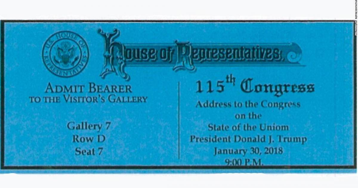 Ticket de invitación a discurso de Trump © Twitter