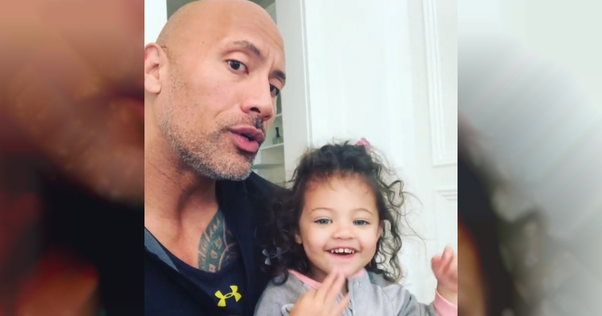 Dwayne Johnson junto a su pequeña hija Jasmine © Instagram / Dwayne Johnson