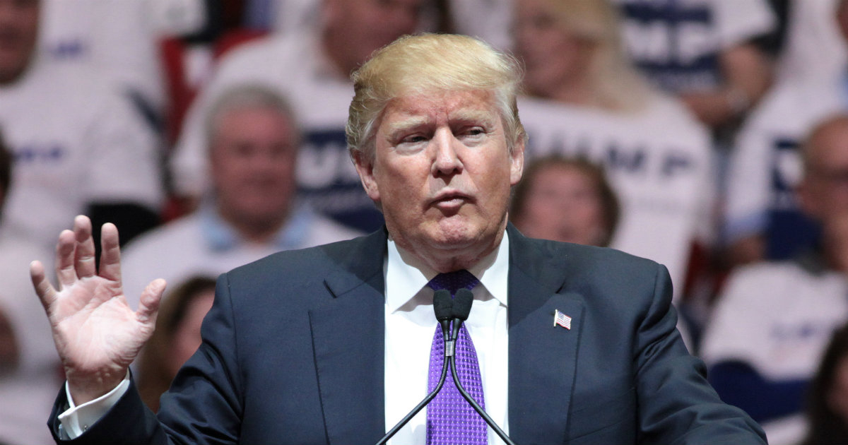 El presidente Trump durante un discurso institucional © Wikimedia Commons