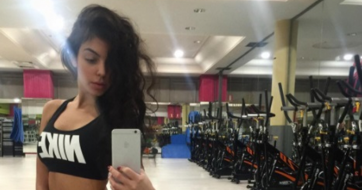 Georgina Rodríguez posando en un gimnasio © Instagram / Georgina Rodríguez