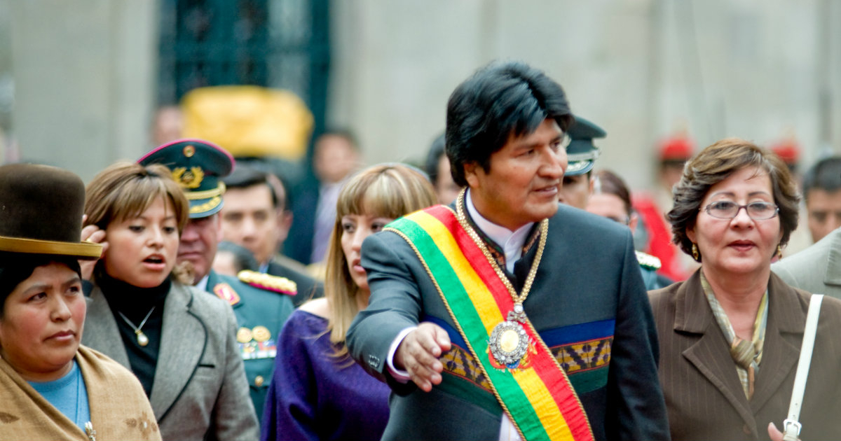 El presidente de Bolivia, Evo Morales, en un acto público © Wikimedia Commons