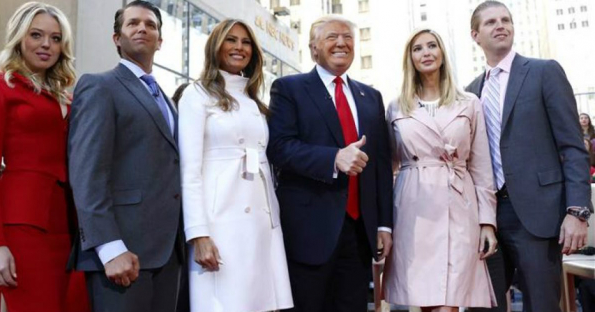 Familia Trump al competo en una imagen de archivo © Twitter / Donald Jr. Trump