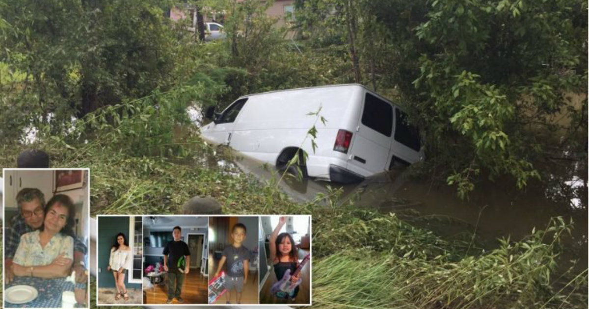 Imagen de la furgoneta donde viajaban los ancianos con sus bisnietos. © Vivanoticias