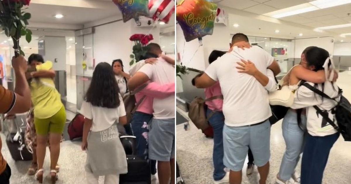 Reencuentro emocionante: familia cubana se reúne en Florida tras cinco años separados