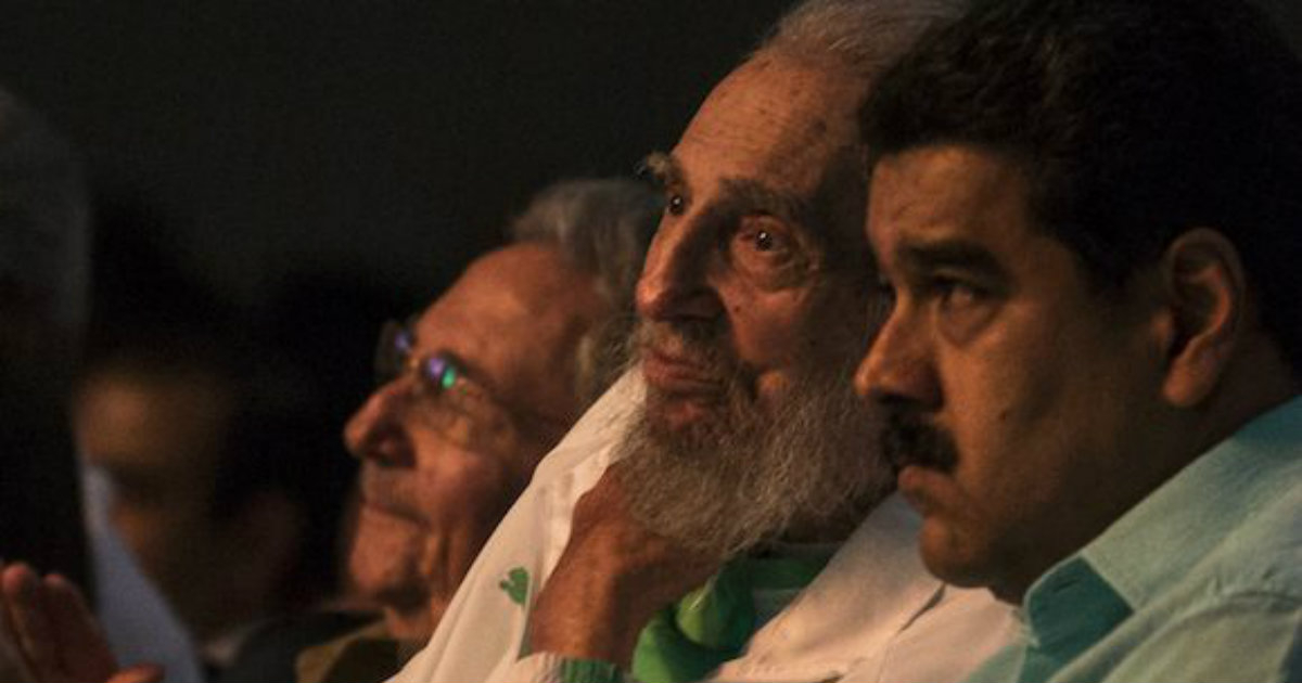 Los hermanos Castro y Nicolás Maduro en el 90 cumpleaños del exdirigente © Cubadebate / Ismael Francisco