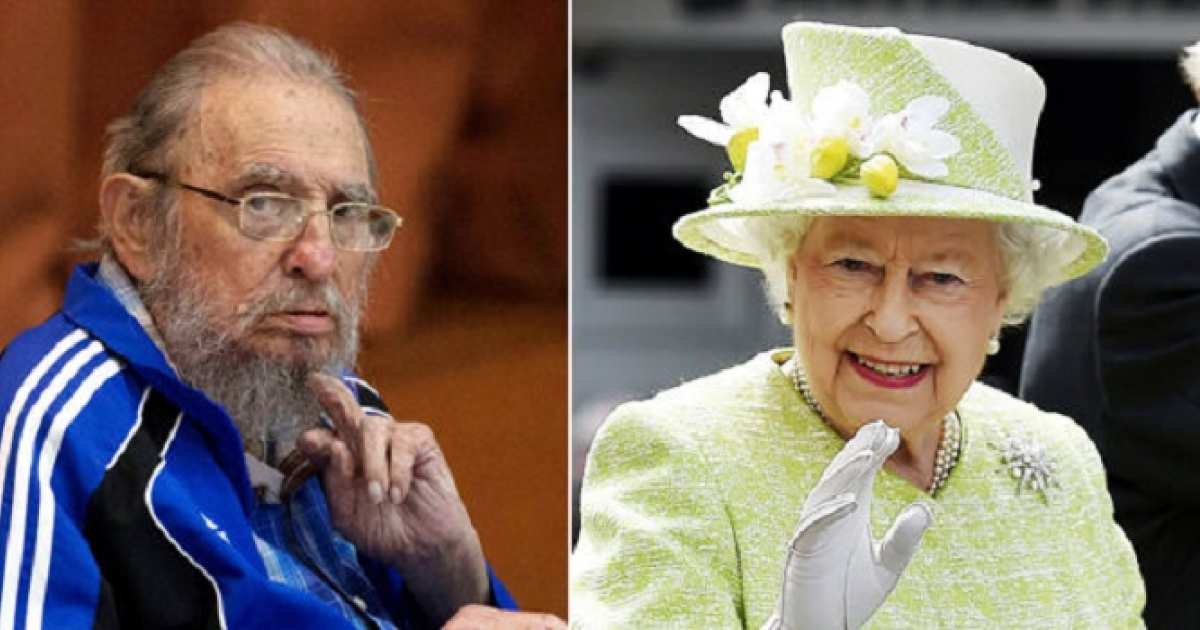 Fidel Castro e Isabel II © En el 2016 la reina Isabel II y Fidel Castro cumplen 90 años