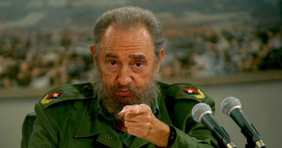 Fidel Castro durante una intervención en la Mesa Redonda © Cubadebate / Ismael Francisco