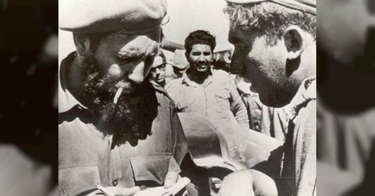 Fidel Castro, junto a Luis Báez. © Cubadebate