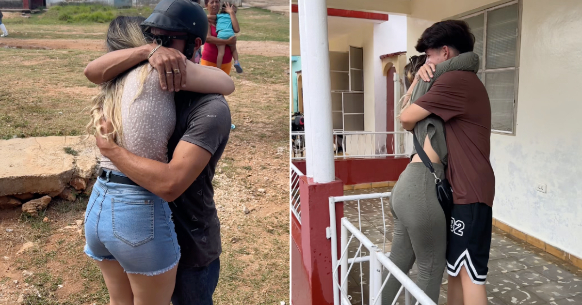 Reencuentro familiar en Cuba: joven regresa a la isla tras dos años