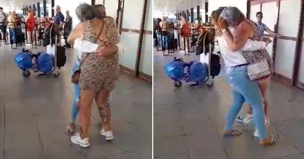 Reencuentro conmovedor: cubana abraza a su madre tras dos años de separación
