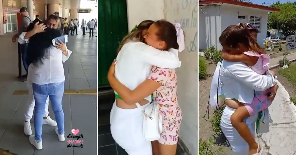 Cubana se reencuentra con su madre y sus hijas en la isla tras casi dos años de separación