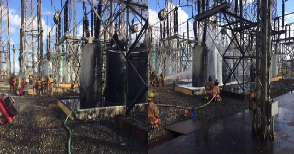 Incendio en planta eléctrica causa un apagón total en Puerto Rico © AEMEAD/Twitter