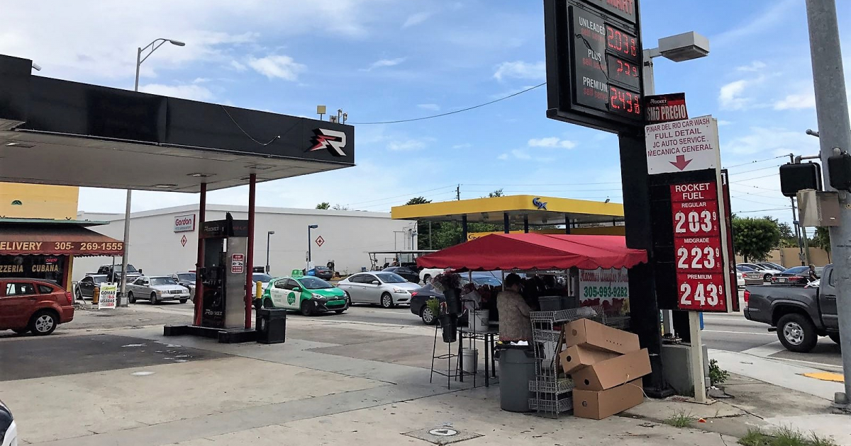 Precios gasolina en Miami © CiberCuba