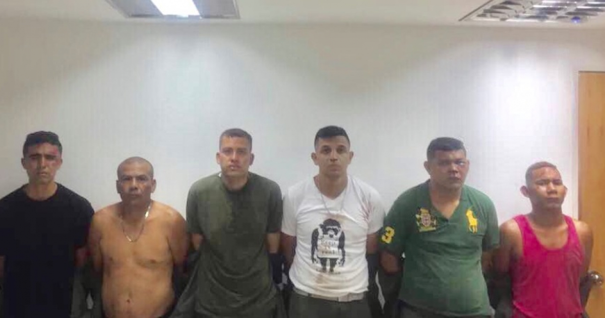 Militares detenidos por el alzamiento militar en la ciudad venezolana de Valencia © Twitter / Ernesto Villegas