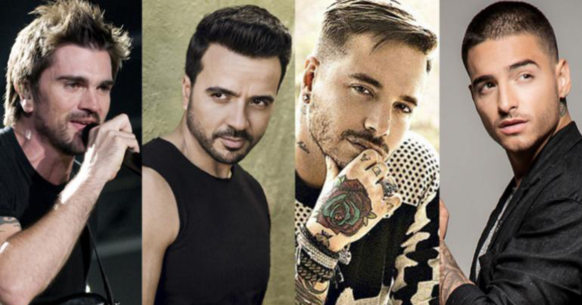 Juanes, Luis Fonsi, J Balvin y Maluma © El Día