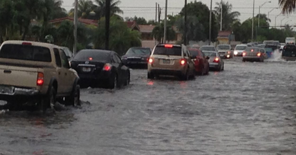Inundación en Hialeah © Miami CBS Local