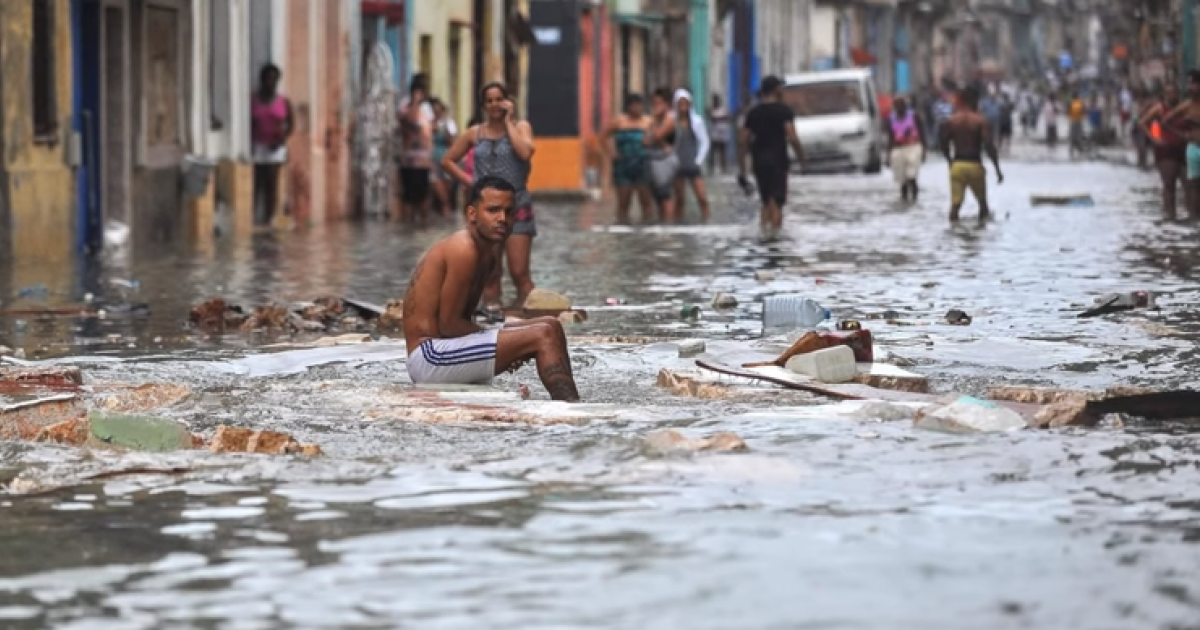 Las calles de La Habana, inundadas tras el paso del huracán Irma © Reuters