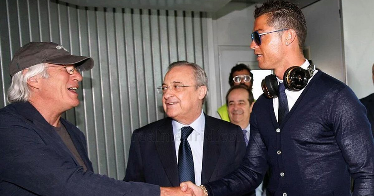 Richard Gere y Cristiano Ronaldo © ¿Bendijo Richard Gere al Real Madrid?