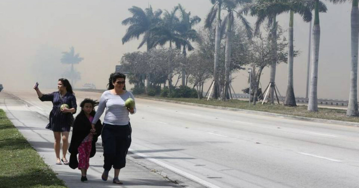 Incendio en Miami © Nuevo Herald