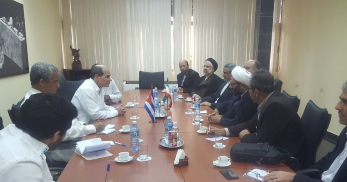 Reunión de autoridades iraníes en Cuba. © Twitter/CubaMinrex