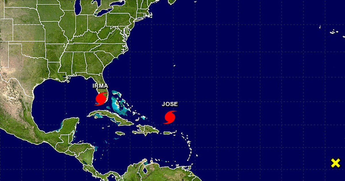 Dirección y posición del huracán Irma © NOAA