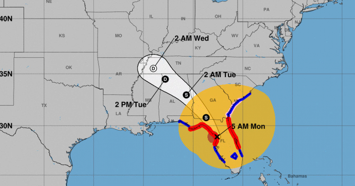 Trayectoria del ciclón Irma según el Centro Nacional de Huracanes © NOAA