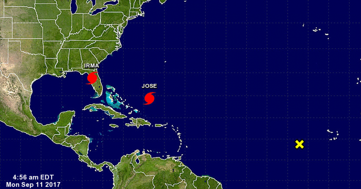 Posición del huracán Irma en la Florida © NOAA