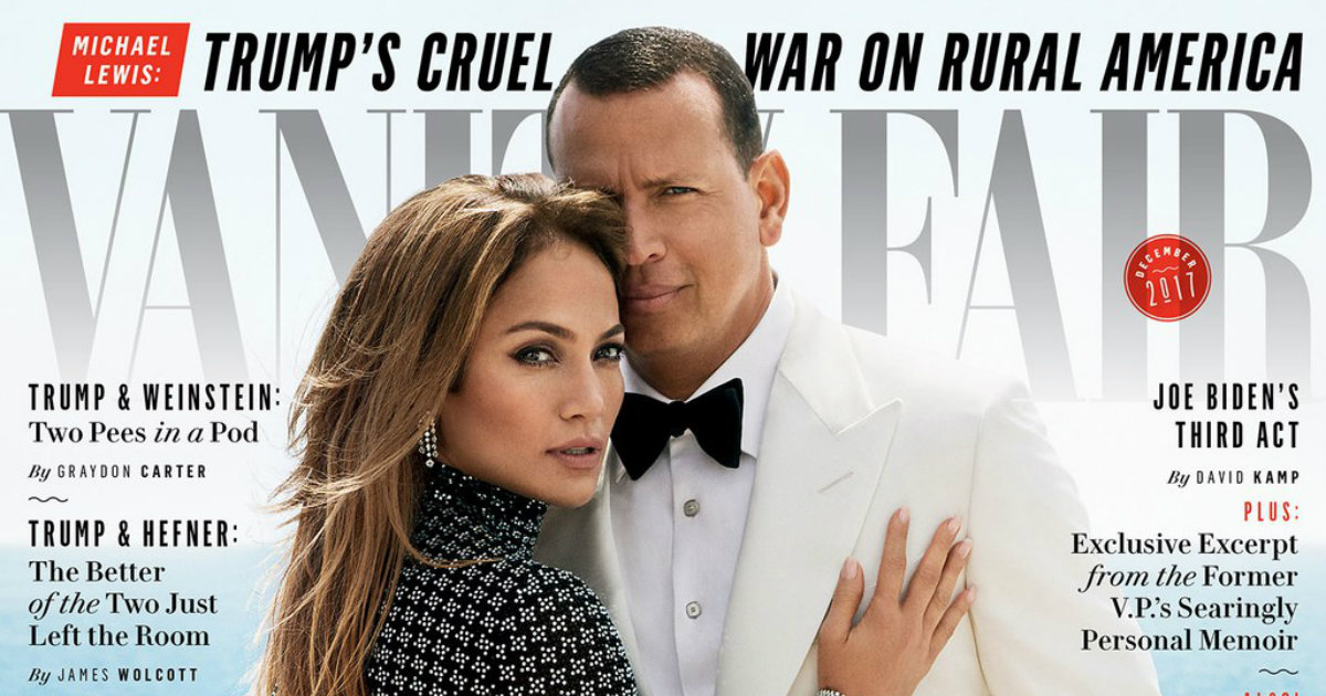 Jennifer Lopez y Alex Rodríguez, en Vanity Fair. © Vanity Fair