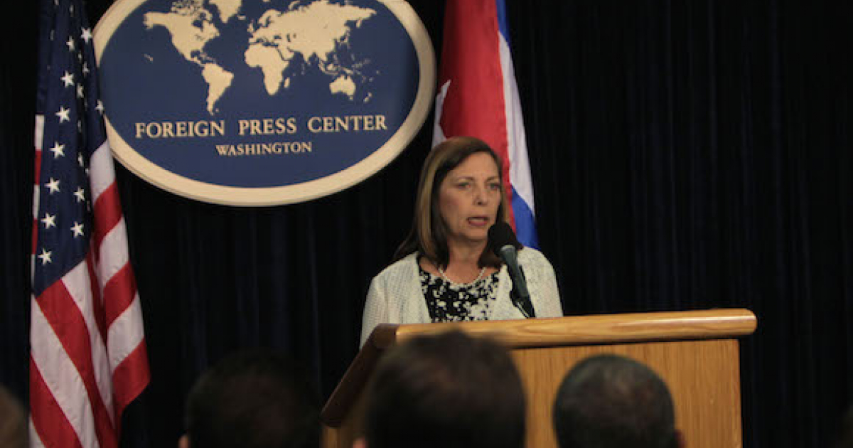 Josefina Vidal ante periodistas en EEUU © Cubadebate / Ismael Francisco