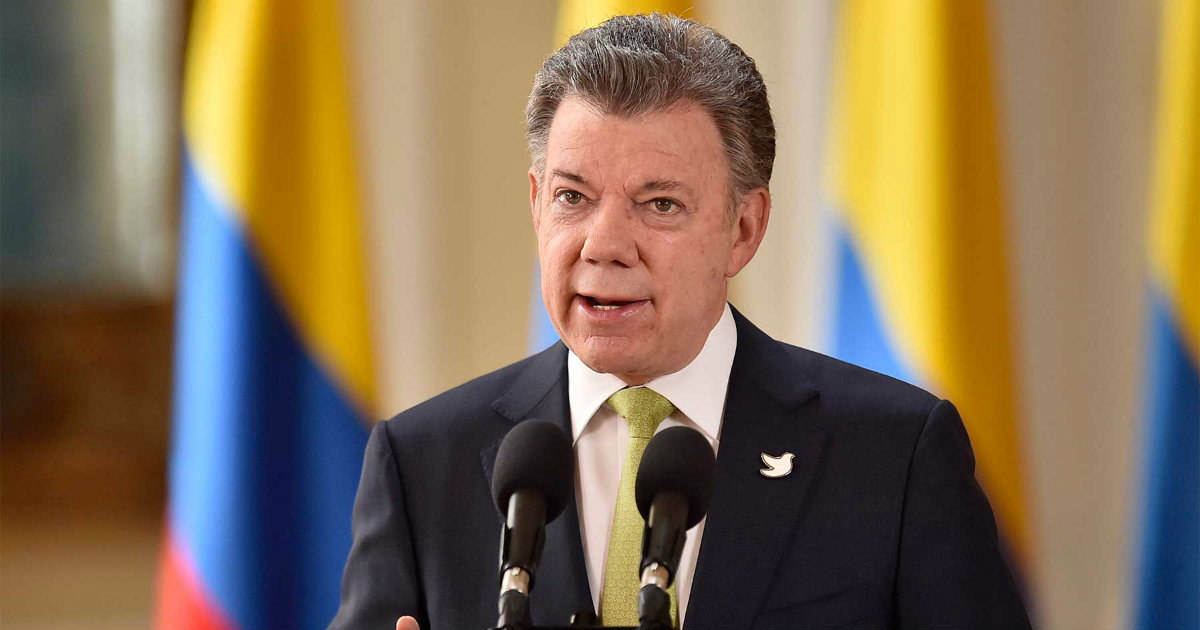 Juan Manuel Santos durante un discurso presidencial © RCN radio
