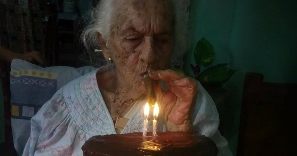 Cubana cumple 92 años © Facebook/ Erich Concepcion Quicutis