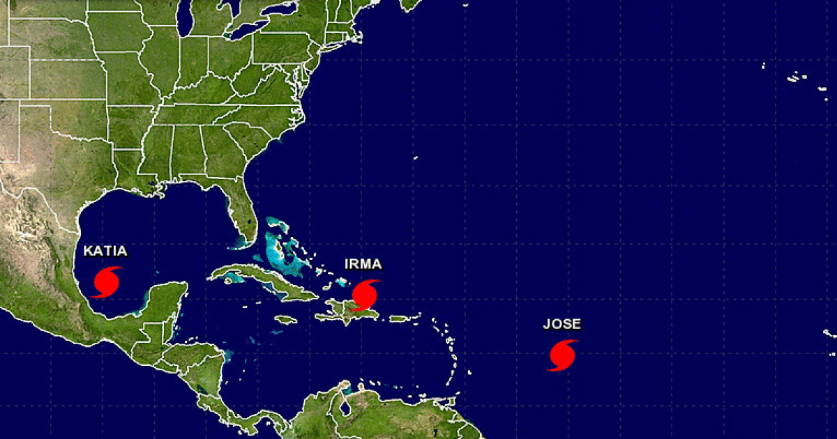 Posición del huracán Katia en el Golfo de México © NOAA