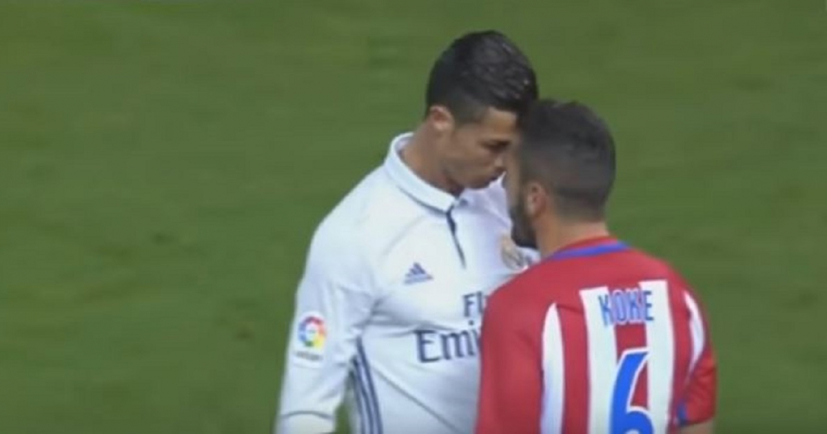 Encontronazo entre Koke y Cristiano Ronaldo © Webscreenshot/JN Austria/Youtube