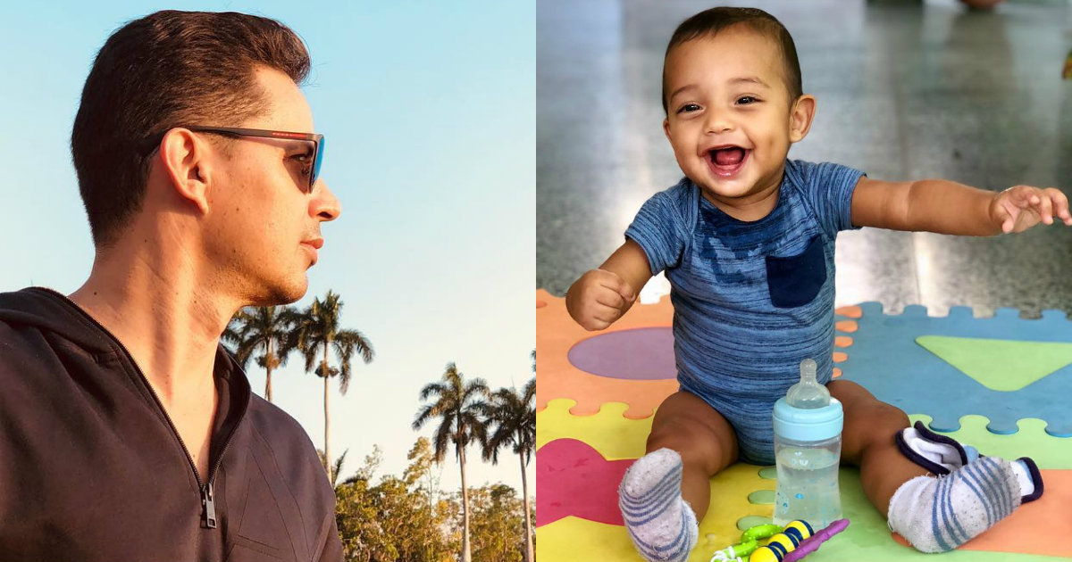 Leoni Torres y su hijo menor Samuel © Instagram/ Leoni Torres (Collage CiberCuba)