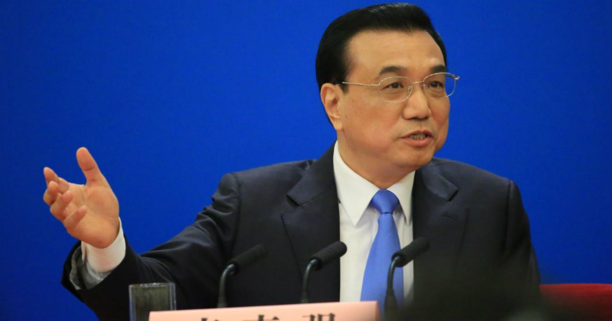 El primer ministro de China, Li Keqiang, gesticula durante un discurso © Wikipedia