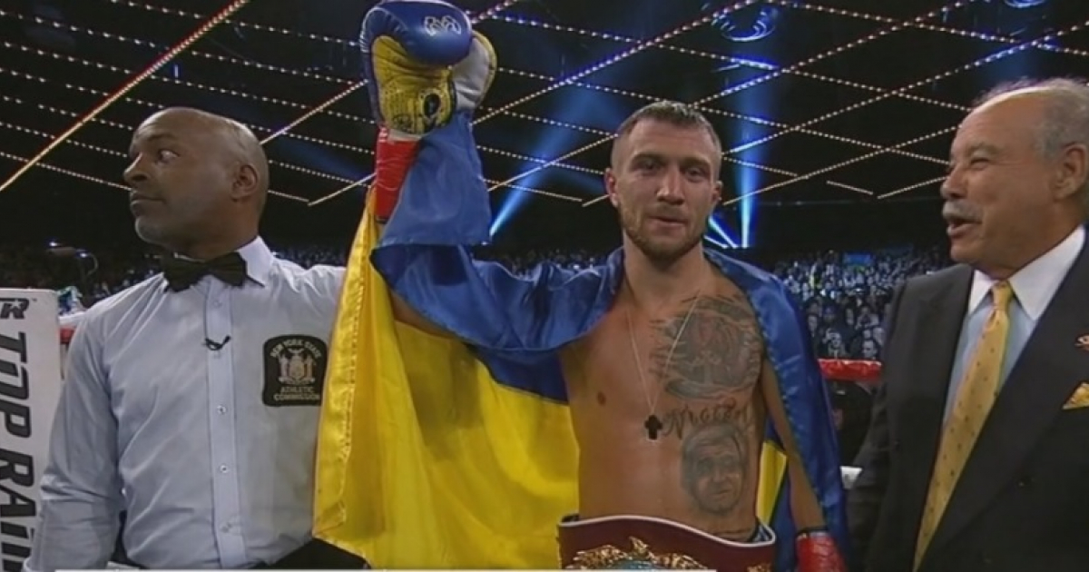 El boxeador ucraniano Lomachenko tras el combate contra Rigondeaux © ESPN