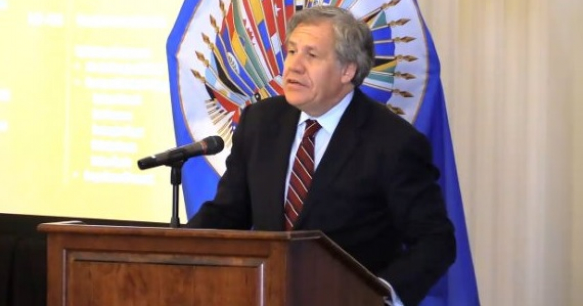 Secretario general de la OEA, Luis Almagro, en una conferencia de prensa © Twitter / Luis Almagro