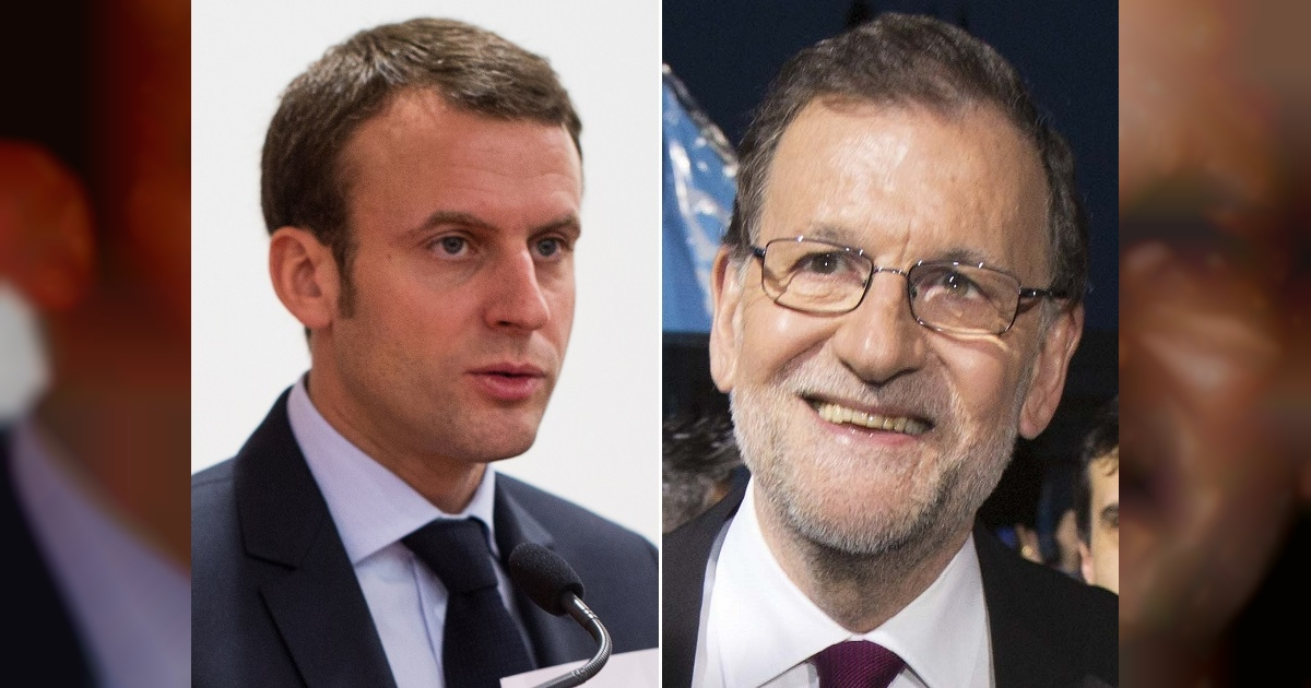 Enmanuel Macron y Mariano Rajoy © Imágenes de Twitter