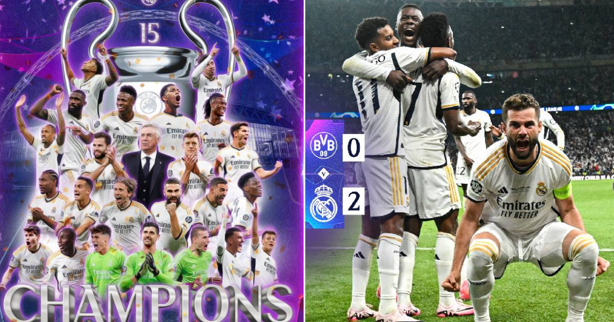 Real Madrid conquista la Champions League con victoria sobre Borussia Dortmund