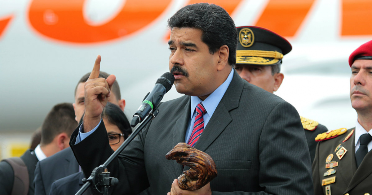 Nicolás Maduro pronunciando un discurso ante la prensa © Flickr / Agencia de Noticias Andes