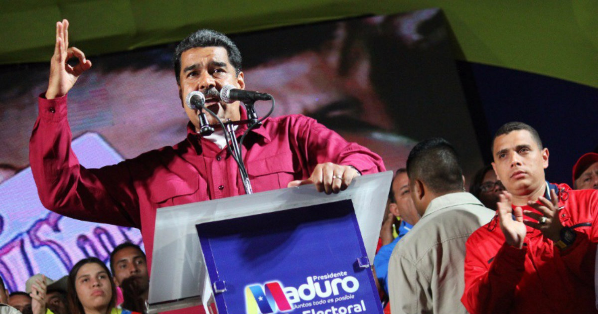 El presidente Maduro celebra su nueva victoria en las elecciones © Twitter/ @NicolasMaduro