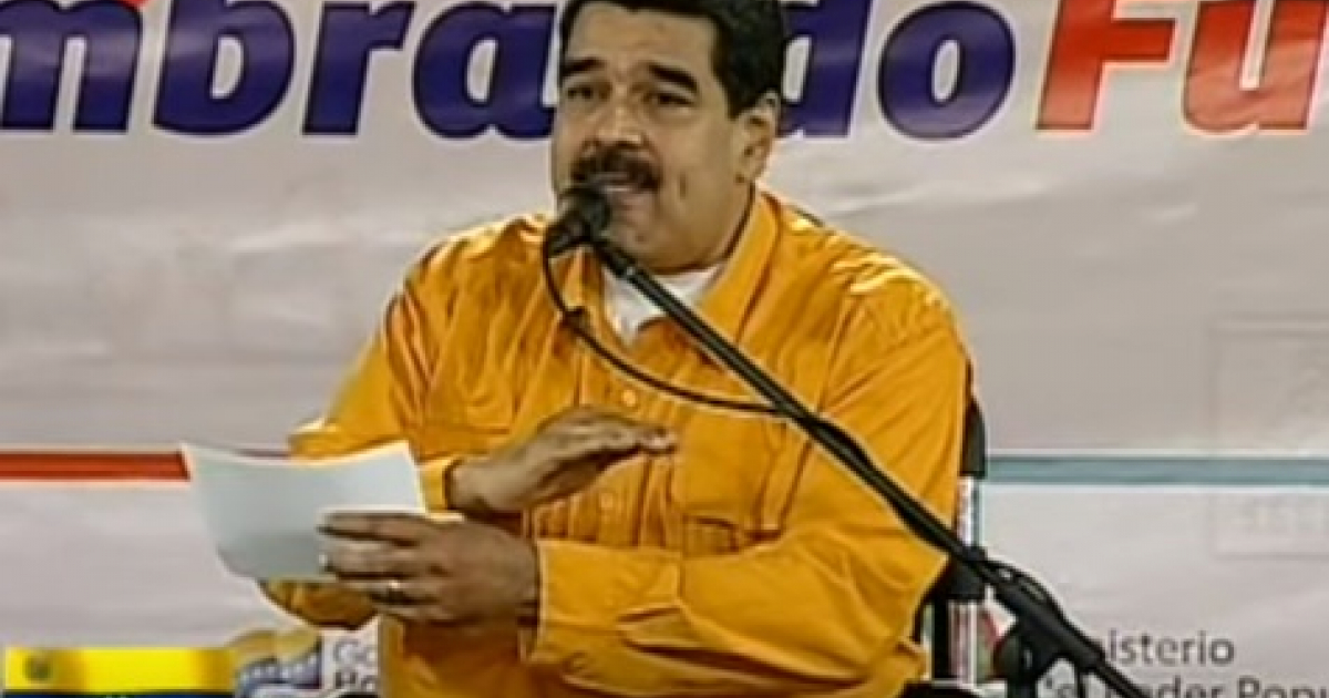 Maduro durante un discurso ante simpatizantes chavistas en Caracas © Youtube / Multimedio VTV