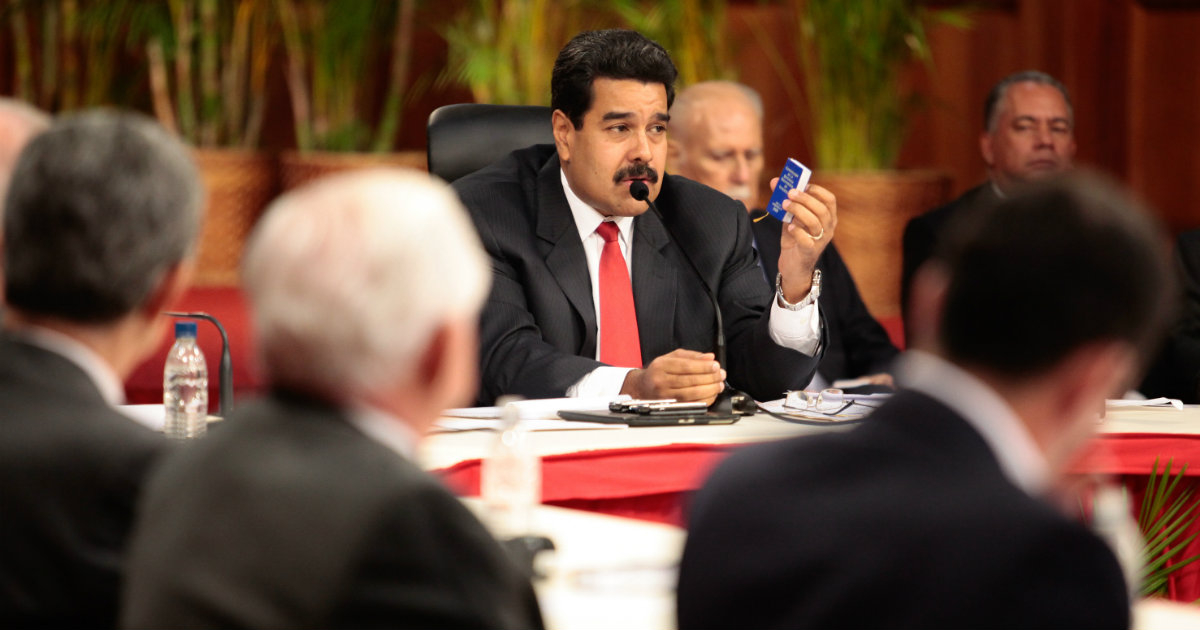 Nicolás Maduro presidiendo una reunión © Alba Ciudad 