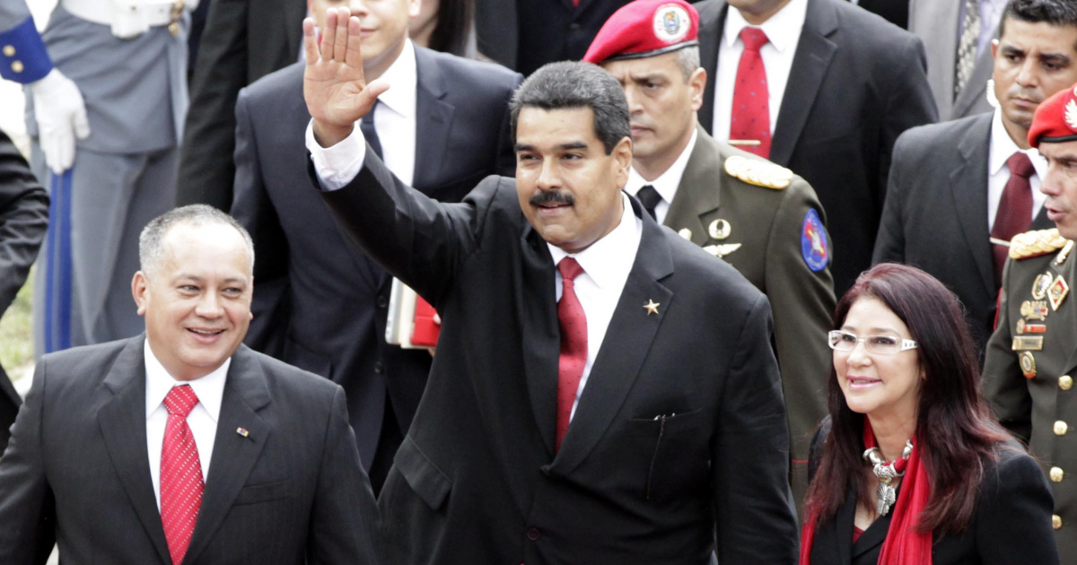 Diosdado Cabello, Nicolás Maduro y Celia Flores © Wikimedia